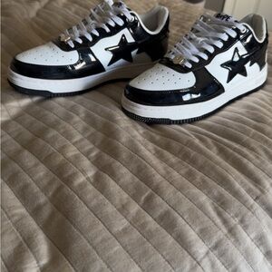Mens bapesta shoe Black/white
